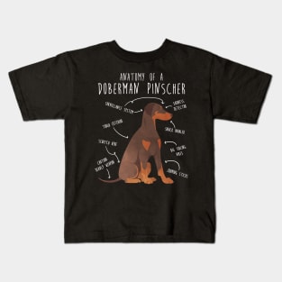 Doberman Anatomy Kids T-Shirt